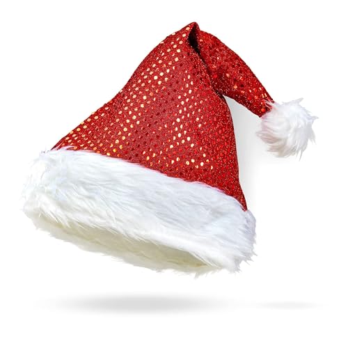W WIDMANN MILANO Party Fashion 03858 - Pailletten-Hut Santa Claus, rot, Weihnachtsmann-Mütze, Stoffmütze, Nikolausmütze, Motto-Party, Karneval, Weihnachtsfeier W WIDMANN MILANO Party Fashion 03858 - Pailletten-Hut Santa Claus, rot, Weihnachtsmann-Mütze, Stoffmütze, Nikolausmütze, Motto-Party, Karneval, Weihnachtsfeier von W WIDMANN MILANO Party Fashion