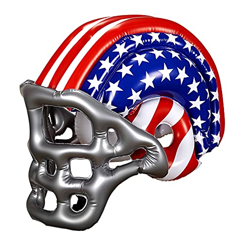 W WIDMANN MILANO Party Fashion 04868 - Aufblasbarer Footballhelm, Stars and Stripes, USA, American Football, Hut, Kostüm, Accessoire, Karneval, Mottoparty von W WIDMANN MILANO Party Fashion