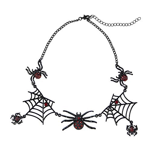 Widmann 09662 - Halskette Strassspinnen, Schmuck, Halloween, Fasching, Karneval, Mottoparty von WIDMANN