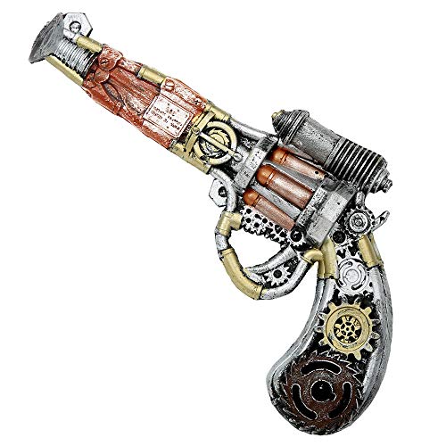 Widmann 09780 - Steampunk Revolver aus Schaumlatex, ca. 32 cm, Kostüm, Accessoire, Karneval, Mottoparty von W WIDMANN MILANO Party Fashion