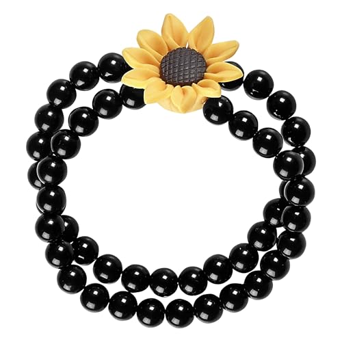 Widmann 12468 - Perlenarmband Hippie mit Sonnenblume, Schmuck, Armkette, Flower Power, Reggae, Karneval, Mottoparty von W WIDMANN MILANO Party Fashion