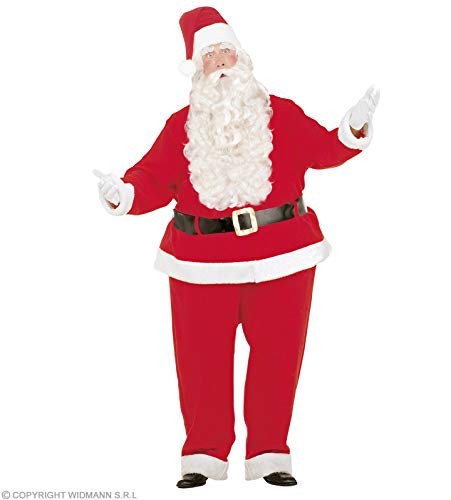 "FAT SANTA CLAUS" (wire hoop jumpsuit, jacket, belt, hat) - (One Size Fits Most Adult) von WIDMANN