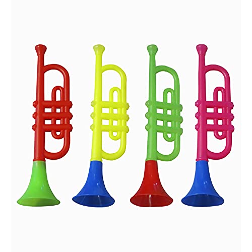 Widmann 2720T - Trompete mit Sound, 30 cm, farbig sortiert, Fasching, Karneval, Mottoparty von W WIDMANN MILANO Party Fashion