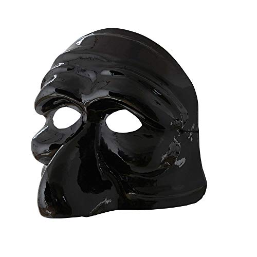 Widmann 46865 MASKE PULCINELLA AUS PVC, Unisex – Erwachsene, Einfarbig, Schwarz, Einheitsgröße von WIDMANN