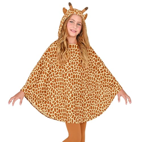 W WIDMANN MILANO Party Fashion 48158 - Kinderkostüm Giraffe, Poncho mit Kapuze, Überwurf, Mottoparty, Karneval von W WIDMANN MILANO Party Fashion