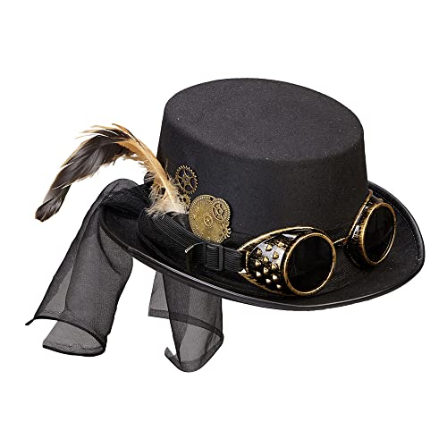 W WIDMANN MILANO Party Fashion 60814 - Steampunk Zylinder, mit Brille und Zahnrad, viktorianische Steal, Kopfschmuck, Accessoire, Kostümzubehör, Mottoparty, Karneval W WIDMANN MILANO Party Fashion 60814 - Steampunk Zylinder, mit Brille und Zahnrad, viktorianische Steal, Kopfschmuck, Accessoire, Kostümzubehör, Mottoparty, Karneval von W WIDMANN MILANO Party Fashion