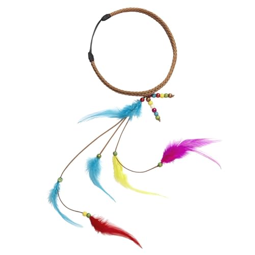 Widmann 75702 - Stirnband Hippie, mit bunten Federn und Perlen, 60er Jahre, Kopfschmuck, Accessoire, Karneval, Mottoparty von W WIDMANN MILANO Party Fashion