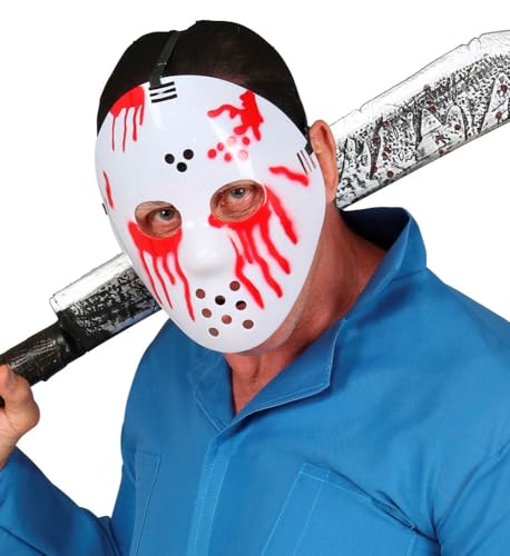 Widmann 86860 - Blutige Hockey Maske, Horror, Psycho, Serienkiller, Mottoparty, Halloween von W WIDMANN MILANO Party Fashion