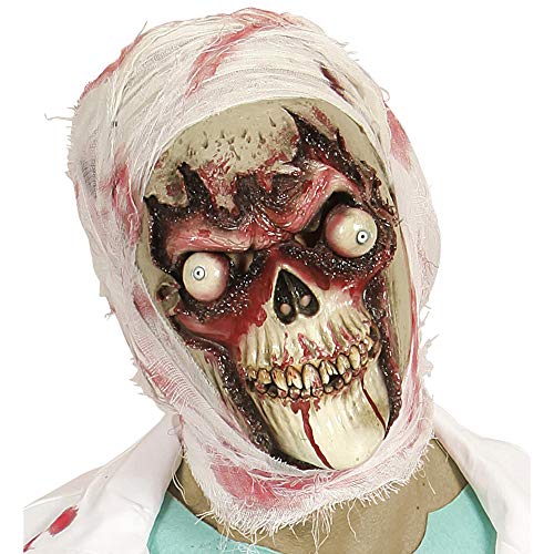 Widmann 96571 - Halbmaske Zombieschädel, Horror, Psycho, Halloween, Karneval, Mottoparty von W WIDMANN MILANO Party Fashion