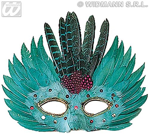 WIDMANN Feder-Maske 4 Styles Halloween Party Masken Augenmasken & Verkleidungen für Maskenade Kostüm Zubehör von WIDMANN