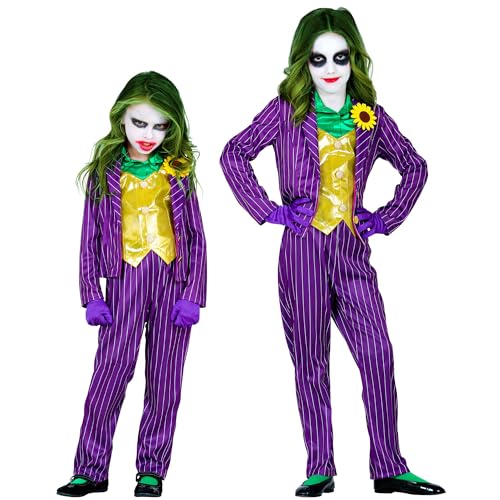 W WIDMANN MILANO Party Fashion - Kinderkostüm Evil Clown, Jacke, Bluse, Weste, Hose, Handschuhe, Joker, Killer, Halloween, Karneval, Mottoparty von W WIDMANN MILANO Party Fashion