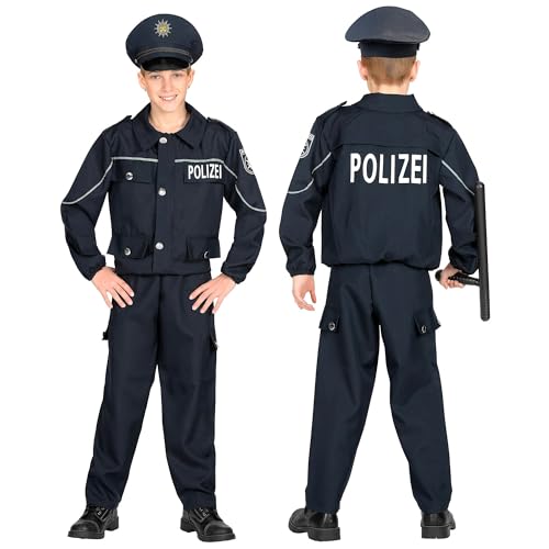 W WIDMANN MILANO Party Fashion - Kinderkostüm Polizist, Oberteil, Hose und Jacke, Beruf, Gesetzeshüter, Mottoparty, Karneval von W WIDMANN MILANO Party Fashion