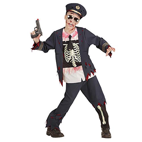 Widmann - Kinderkostüm Zombie Polizist, Jacke mit Hemd, Hose, Hut, Halloween, Karneval, Mottoparty von W WIDMANN MILANO Party Fashion