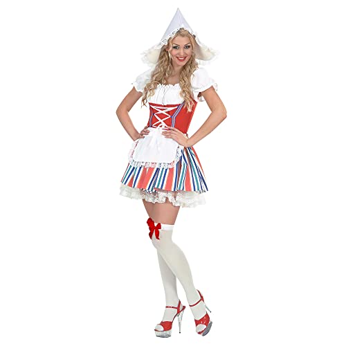 Widmann - Kostüm Holländerin, Kleid mit Unterrock, Schürze, Kopfbedeckung, Bäuerin, Fasching, Karneval, Mottoparty von W WIDMANN MILANO Party Fashion