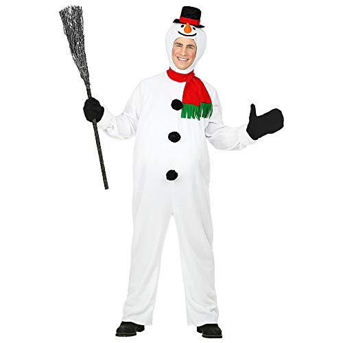 Widmann - Kostüm Schneemann, Overall mit dickem Bauch, Kopfbedeckung mit Maske, Handschuhe, Schal, Weihnachten, Karneval, Mottoparty von W WIDMANN MILANO Party Fashion