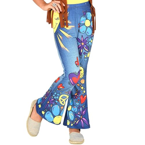 W WIDMANN MILANO Party Fashion - Leggings Hippie Jeans, 70er Jahre, Reggae, Flower-Power, Blumen, Karneval, Mottoparty von W WIDMANN MILANO Party Fashion