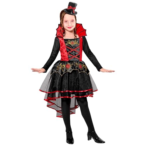 W WIDMANN MILANO Party Fashion - Kinderkostüm Vampirin, Kleid, Minihut, Halloween, Karneval, Mottoparty von W WIDMANN MILANO Party Fashion