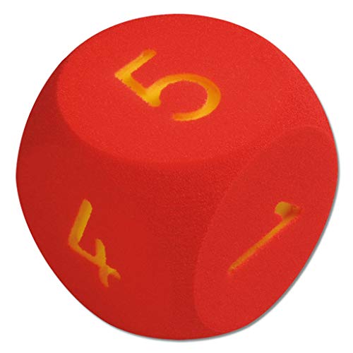 Wiemann Lehrmittel Zahlenwürfel, Spielwürfel aus Schaumstoff, Würfel mit Ziffern (Rot) von Wiemann Lehrmittel