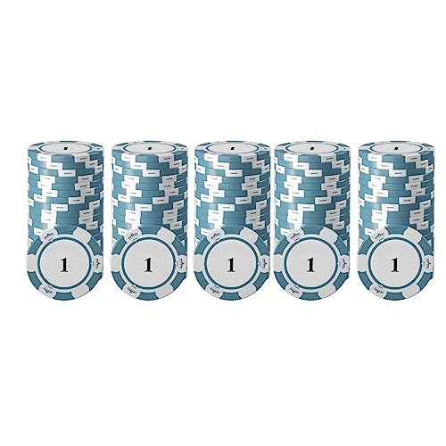Wifehelper 20-teiliges Poker-Chip-Set mit Großen Zahlen, Poker-Set, Spielzählscheiben, Abgerundete Oberfläche für Professionelles Spielzählen, Poker (1) von Wifehelper
