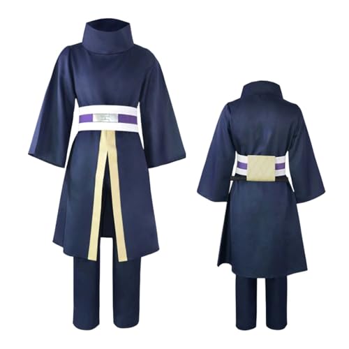 Wigbiu Anime Charakter Uchiha Obito Cosplay Kostüm für Kinder Erwachsene Kimono Umhang Outfit mit Perücke Maske Accessoires coole Uniform Halloween Weihnachten Karneval Rollenspiel Anzug (2XL) von Wigbiu