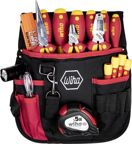 Wiha 44574 Elektriker Werkzeugtasche bestückt 18teilig (B x H x T) 250 x 280 x 80mm von Wiha