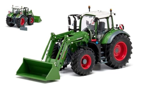 Modell in Maßstab Wiking kompatibel mit Traktor FENDT 724 WITH FRONT LOADER CARGO 6.100 1:32 Modell Treppe WK17077869 241217 von Wiking