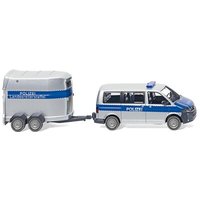 WIKING 030807 1:87 Polizei - VW T5 GP Multivan mit Pferdeanhänger von Wiking