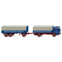 WIKING 043203 1:87 Pritschenhängerzug (MB) "Transit Transport" von Wiking