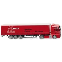 WIKING 053707 1:87 Gardinenplanensattelzug (MAN TGX Euro 6) "Mäuler" von Wiking