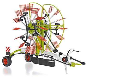 WIKING 077828 Claas Schwader Liner 2600, Modell, 1:32, Metall/Kunststoff, Ab 14 Jahre, Viele Funktionen, Klappbarer Schwadkreisel, Drehbar und pendelnd aufgehängt, Absenkbares Schwadtuch, grün von Wiking