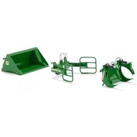 WIKING 7381 1:32 Frontlader Werkzeuge - Set A John Deere grün von Wiking