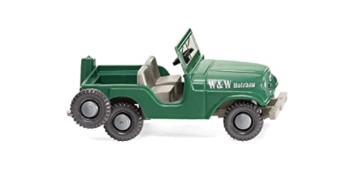 Wiking 001103 H0 Jeep W & W Holzbau grün Geländewagen offen Cabrio Spur HO 1:87 von Wiking