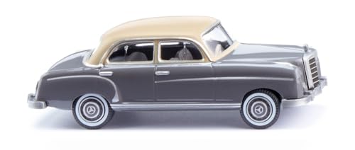 Wiking 014002 H0 PKW Modell Mercedes Benz 220, basaltgrau/elfenbeinbeige von Wiking