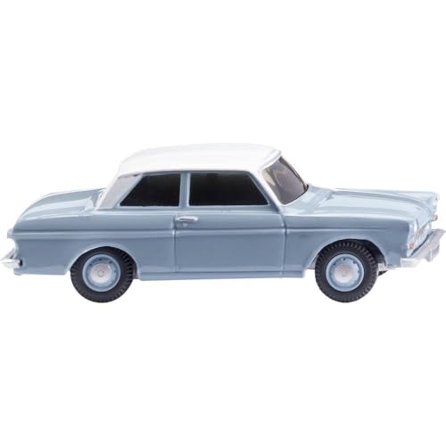 Wiking 020204 H0 PKW Modell Ford Taunus 12M - Pastellblau mit weißem Dach von Wiking