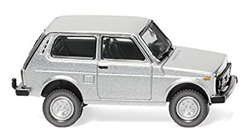 Wiking 020803 H0 Lada Niva Geländewagen geschlossen silbermetallic Spur HO 1:87 Kein Spielzeug! von Wiking