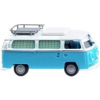 Wiking 031504 H0 PKW Modell Volkswagen T2 Campingbus, eisblau/weiß von Wiking