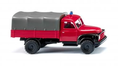 Wiking 034505 H0 Einsatzfahrzeug Modell Hanomag Feuerwehr L 28 Pritschen-LKW von Wiking