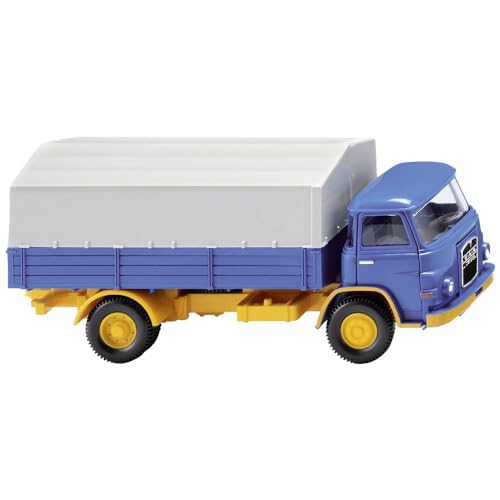 Wiking 041102 Spur H0 Man Pritschen-LKW Man 415 blau/melonengelb 1:87 von Wiking