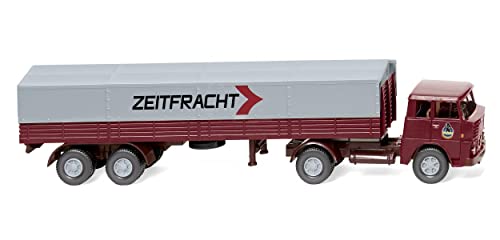 Wiking 051407 H0 LKW Modell Henschel Pritschensattelzug Zeitfracht von Wiking