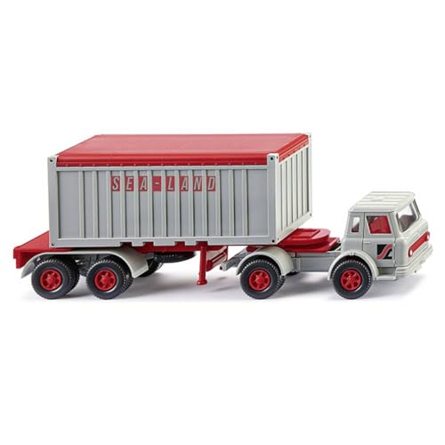 Wiking 052501 H0 Harvester Containersattelzug 20 Sealand grau rot Spur HO 1:87 von Wiking