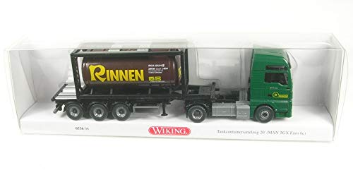 Wiking 053606 H0 LKW Modell Man TGX Tankcontainersattelzug Rinnen von Wiking