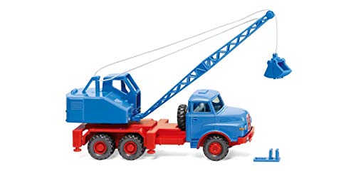 Wiking 066206 H0 Man Fuchs Kranwagen Blau Spur HO 1:87 von Wiking