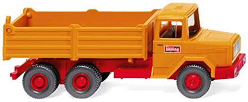 Wiking H0 067308 Hochbordkipper (Magirus Deutz) Bölling orange Miniaturmodell Spur HO 1:87 Kein Spielzeug von Wiking