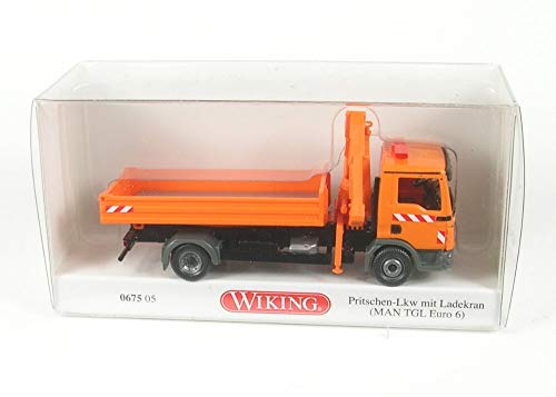 Wiking 067505 H0 MAN Pritschen-Lkw mit Ladekran von Wiking