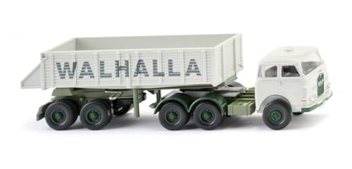 Wiking 0677 12 H0 LKW Modell Man Hinterkippersattelzug Pausbacke Walhalla Kalk von Wiking