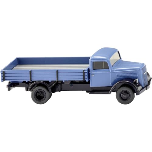 Wiking 084007 H0 Pritschen-LKW Opel Blitz fernblau Miniaturmodell Spur HO 1:87 Kein Spielzeug! von Wiking