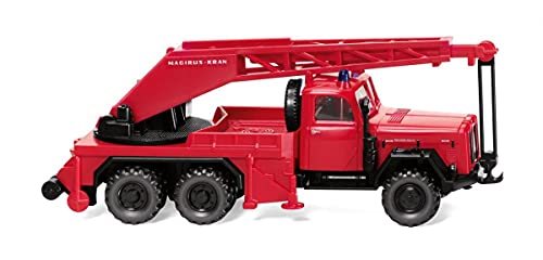 Wiking WK086149 86149 086149 H0 Magirus Deutz Uranus Feuerwehr-Kranwagen KW 15, Rot von Wiking