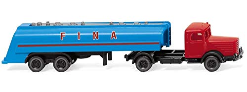 Wiking 098242 Spur N Buessing 8000 Tanksattelzug rot-blau 1:160 von Wiking