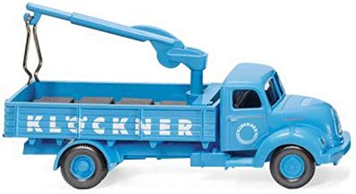 Wiking 042603 Pritschen-LKW mit Ladekran "Klöckner" hellblau Spur H0 1:87 von Wiking