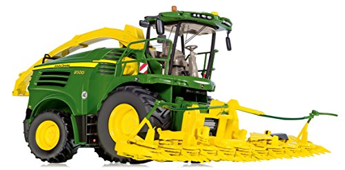 WIKING 077832 John Deere Feldhäcksler 8500i, Modell, 1:32, Metall/Kunststoff, Ab 14 Jahre, Viele Funktionen, Pick-Up-Einheit und Maisvorsatz voll funktionsfähig, Verstellbares Auswurfrohr von Wiking